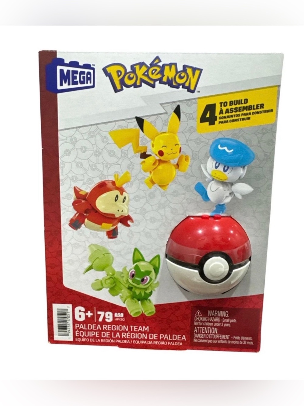 Pokémon Paldea Region Team Toy Set – Red/Yellow/Blue/Green